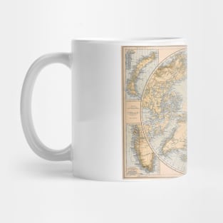 Antique Map of the Northern Regions at the North Pole Mug